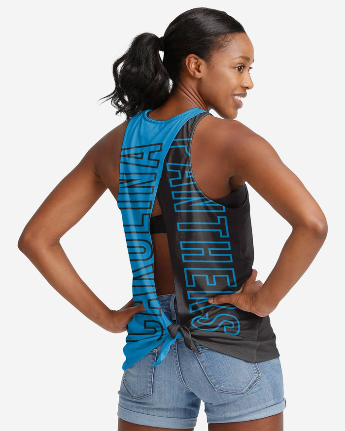 Carolina Panthers Womens Tie-Breaker Sleeveless Top FOCO S - FOCO.com