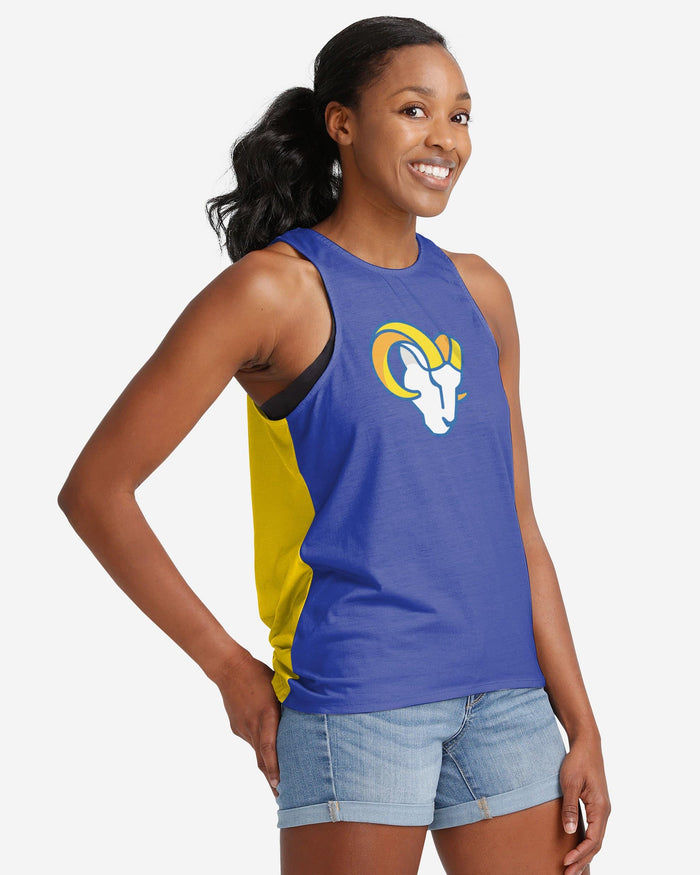 Los Angeles Rams Womens Tie-Breaker Sleeveless Top FOCO - FOCO.com