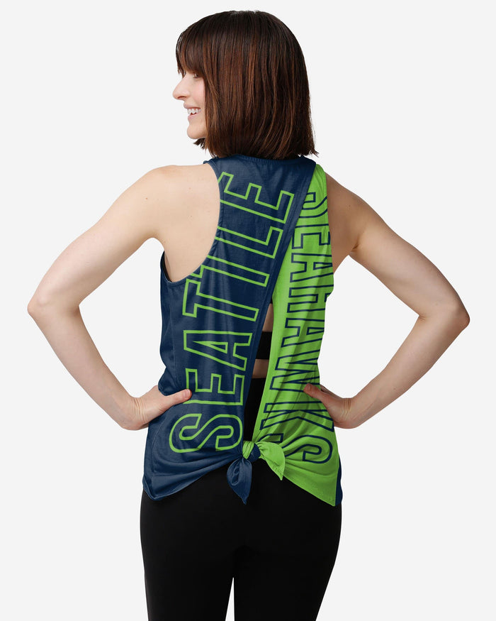 Seattle Seahawks Womens Tie-Breaker Sleeveless Top FOCO S - FOCO.com
