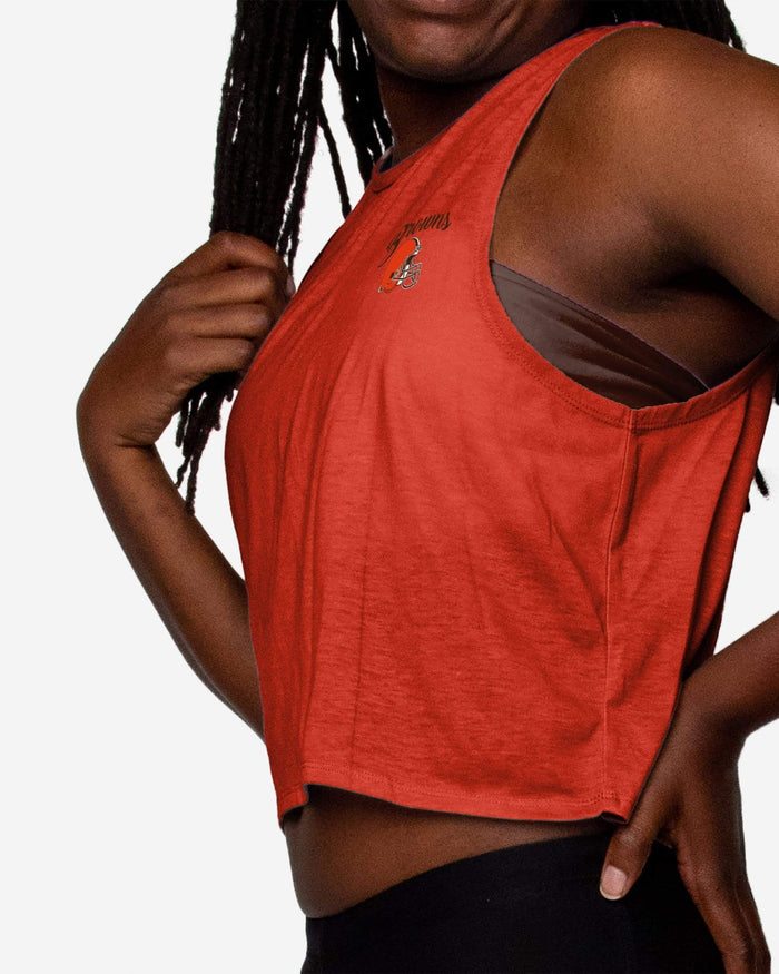 Cleveland Browns Womens Croppin' It Sleeveless Top FOCO - FOCO.com