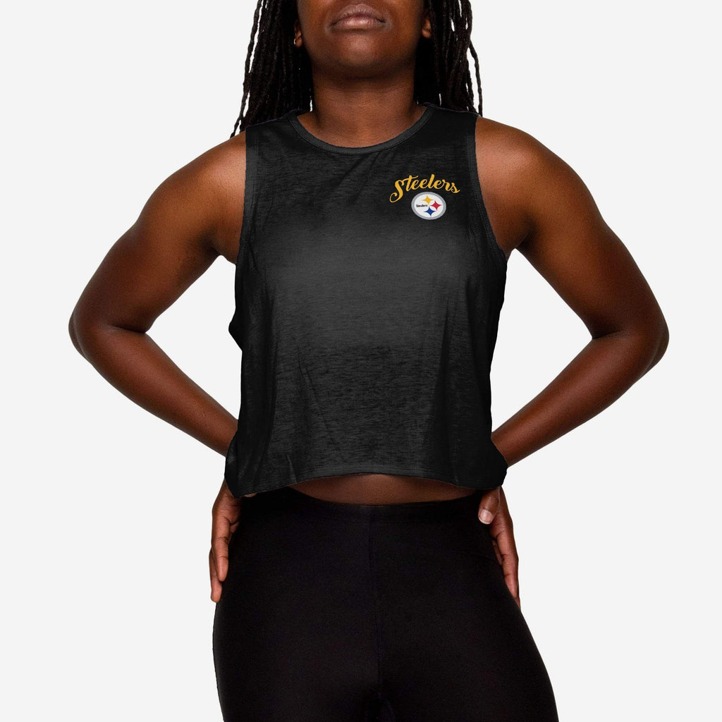 Pittsburgh Steelers Womens Croppin' It Sleeveless Top FOCO S - FOCO.com