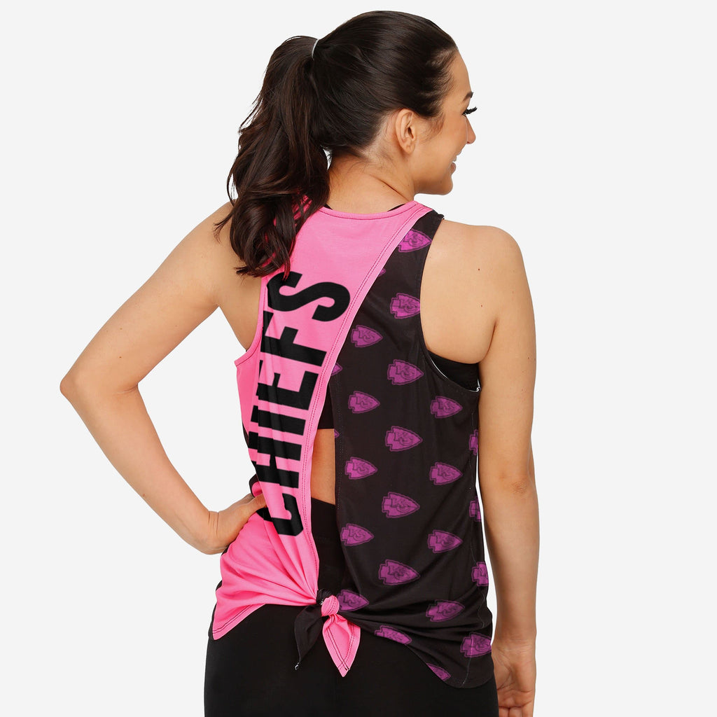 Kansas City Chiefs Womens Highlights Tie-Breaker Sleeveless Top FOCO S - FOCO.com