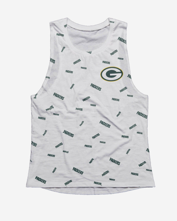 Green Bay Packers Womens Mini Wordmark Sleeveless Top FOCO - FOCO.com