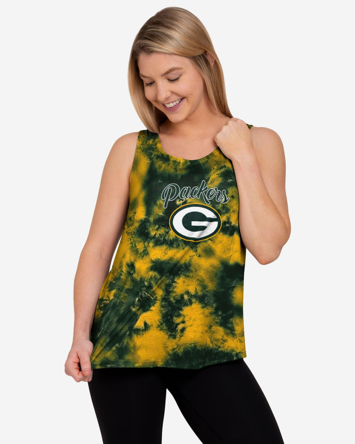 Green Bay Packers Womens To Tie-Dye For Sleeveless Top FOCO S - FOCO.com