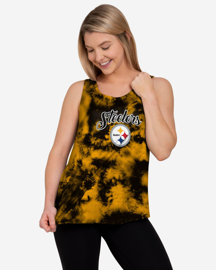 Pittsburgh Steelers Womens To Tie-Dye For Sleeveless Top FOCO S - FOCO.com