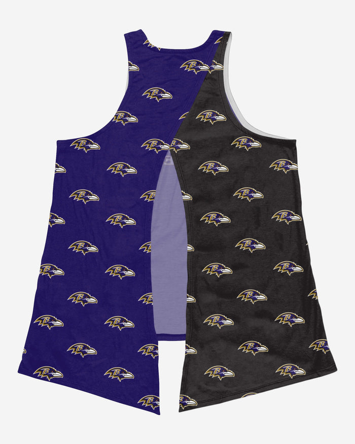 Baltimore Ravens Womens Wordmark Mini Print Tie-Breaker Sleeveless Top FOCO - FOCO.com
