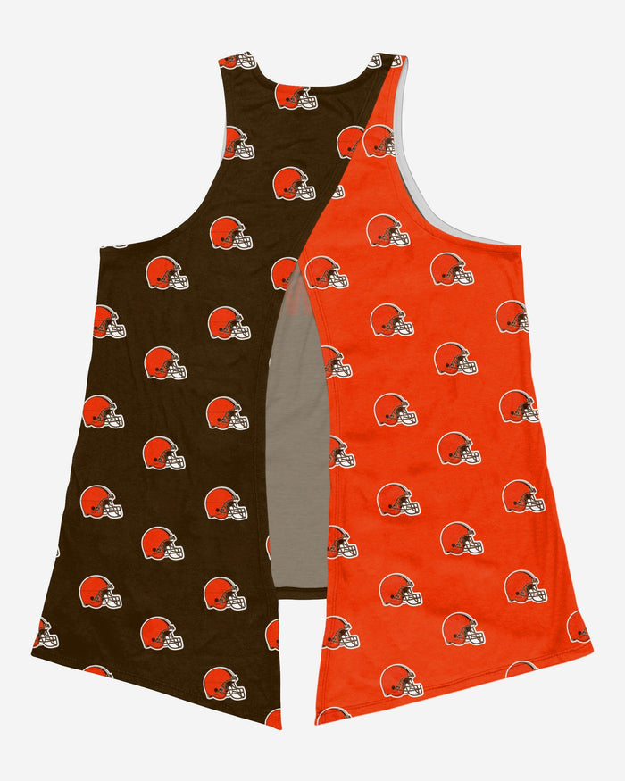 Cleveland Browns Womens Wordmark Mini Print Tie-Breaker Sleeveless Top FOCO - FOCO.com
