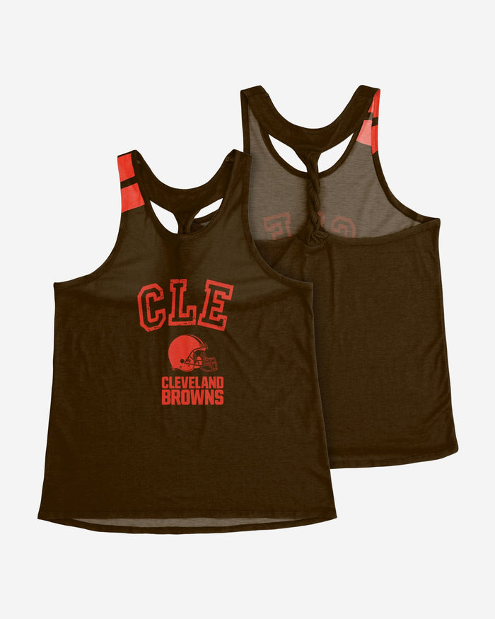 Cleveland Browns Womens Team Twist Sleeveless Top FOCO - FOCO.com
