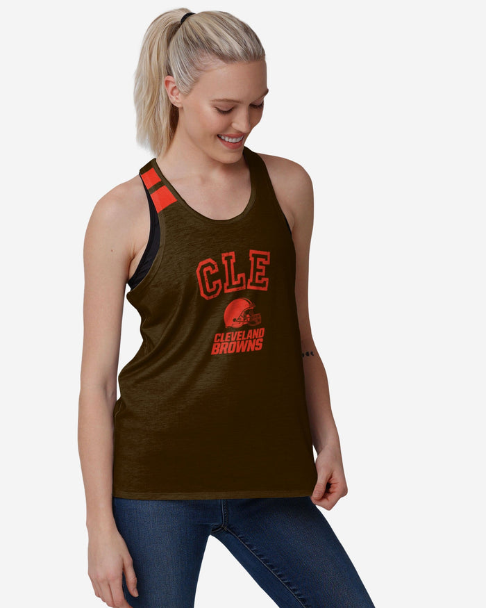 Cleveland Browns Womens Team Twist Sleeveless Top FOCO S - FOCO.com