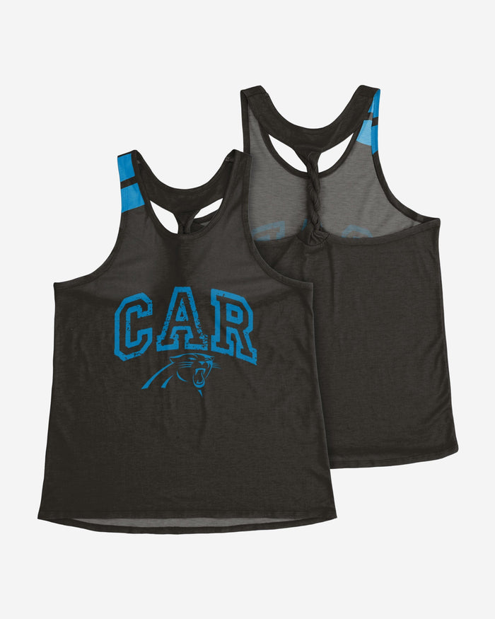 Carolina Panthers Womens Team Twist Sleeveless Top FOCO - FOCO.com