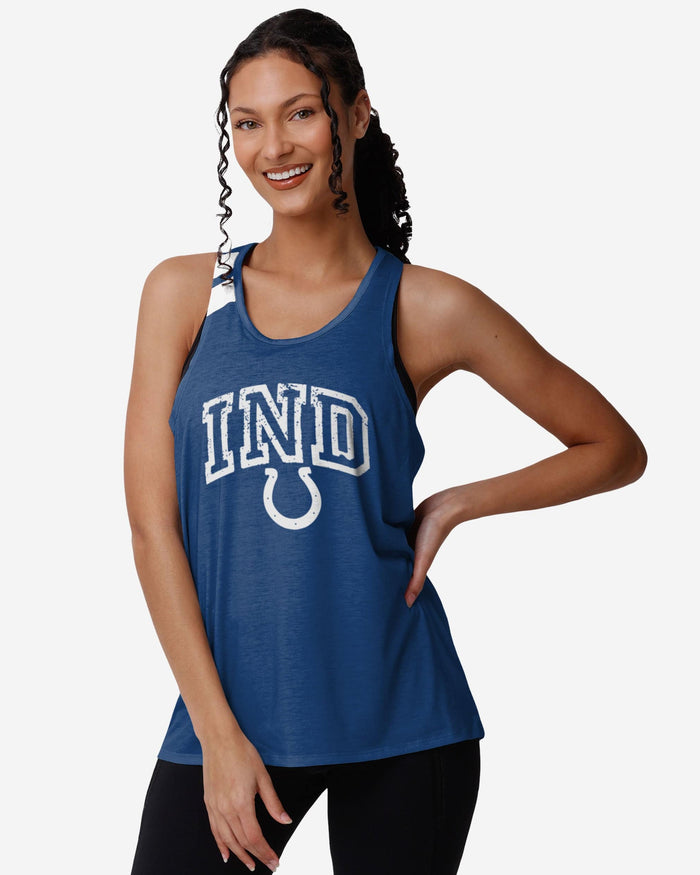 Indianapolis Colts Womens Team Twist Sleeveless Top FOCO S - FOCO.com