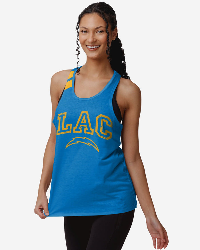 Los Angeles Chargers Womens Team Twist Sleeveless Top FOCO S - FOCO.com