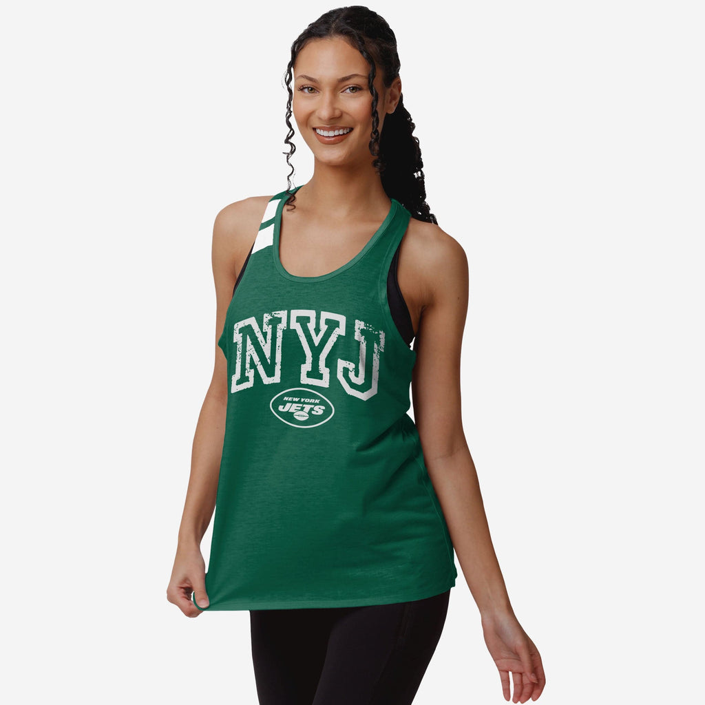 New York Jets Womens Team Twist Sleeveless Top FOCO S - FOCO.com