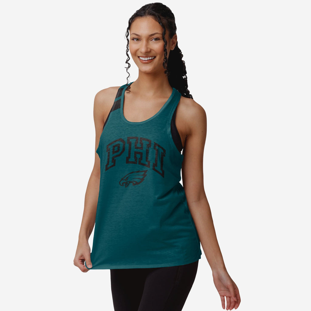 Philadelphia Eagles Womens Team Twist Sleeveless Top FOCO S - FOCO.com