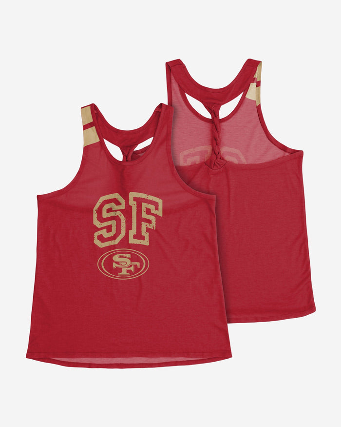San Francisco 49ers Womens Team Twist Sleeveless Top FOCO - FOCO.com