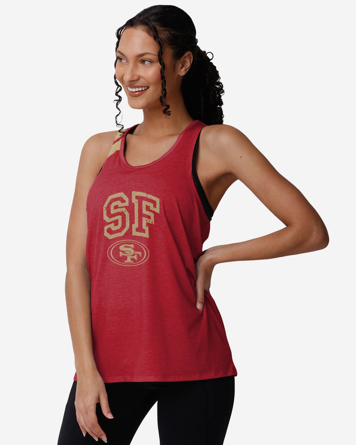 San Francisco 49ers Womens Team Twist Sleeveless Top FOCO S - FOCO.com