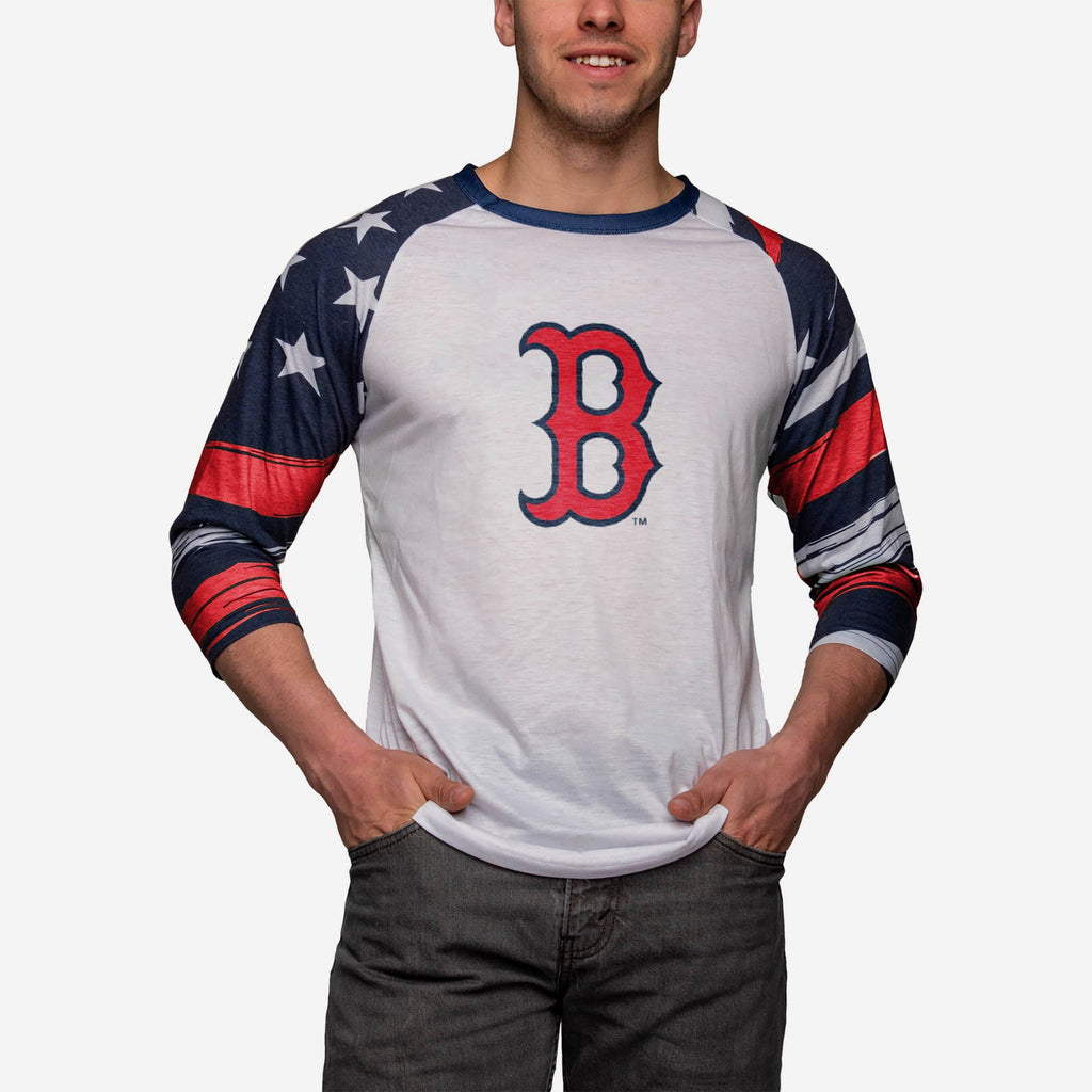 Boston Red Sox Americana Raglan T-Shirt FOCO S - FOCO.com