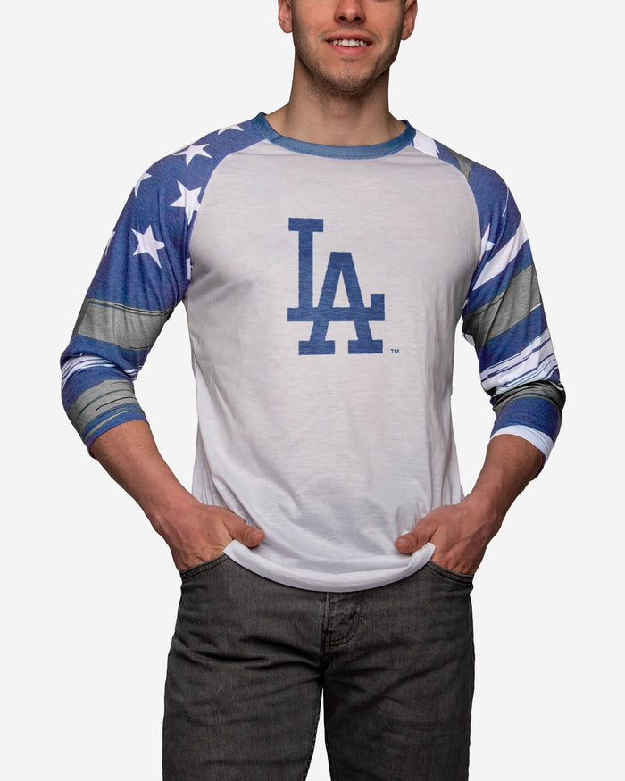 Los Angeles Dodgers Americana Raglan T-Shirt FOCO S - FOCO.com