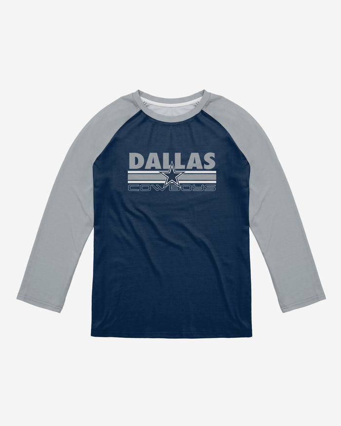 Dallas Cowboys Colorblock Wordmark Raglan T-Shirt FOCO - FOCO.com