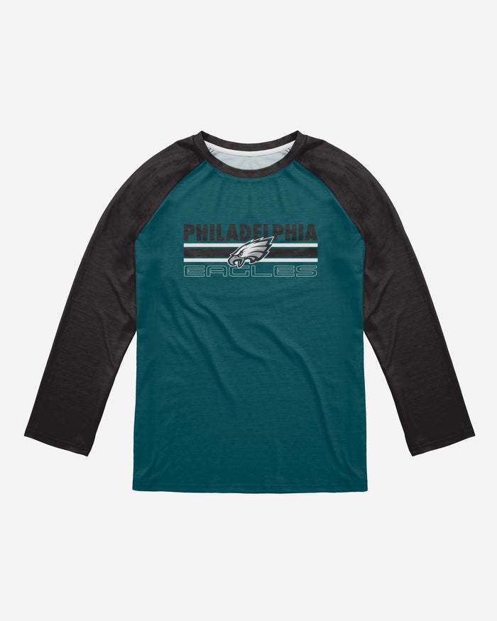 Philadelphia Eagles Colorblock Wordmark Raglan T-Shirt FOCO - FOCO.com