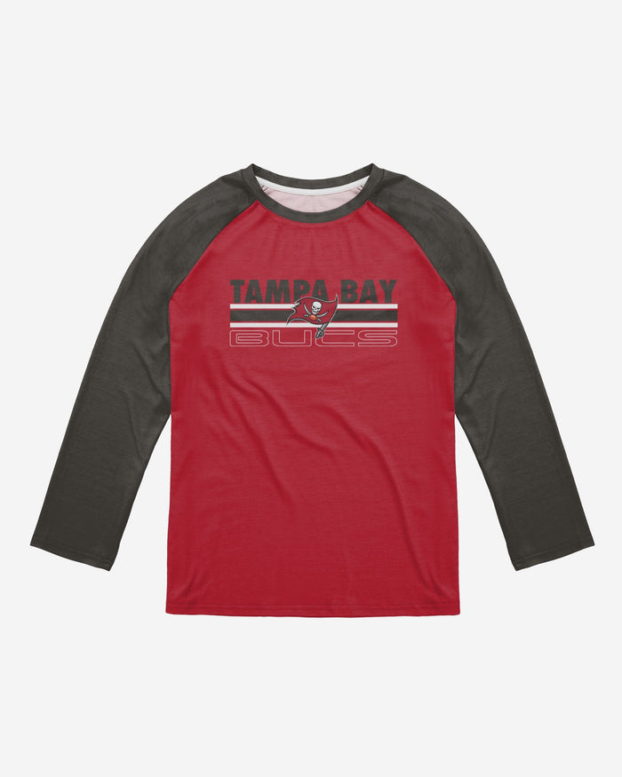 Tampa Bay Buccaneers Colorblock Wordmark Raglan T-Shirt FOCO - FOCO.com