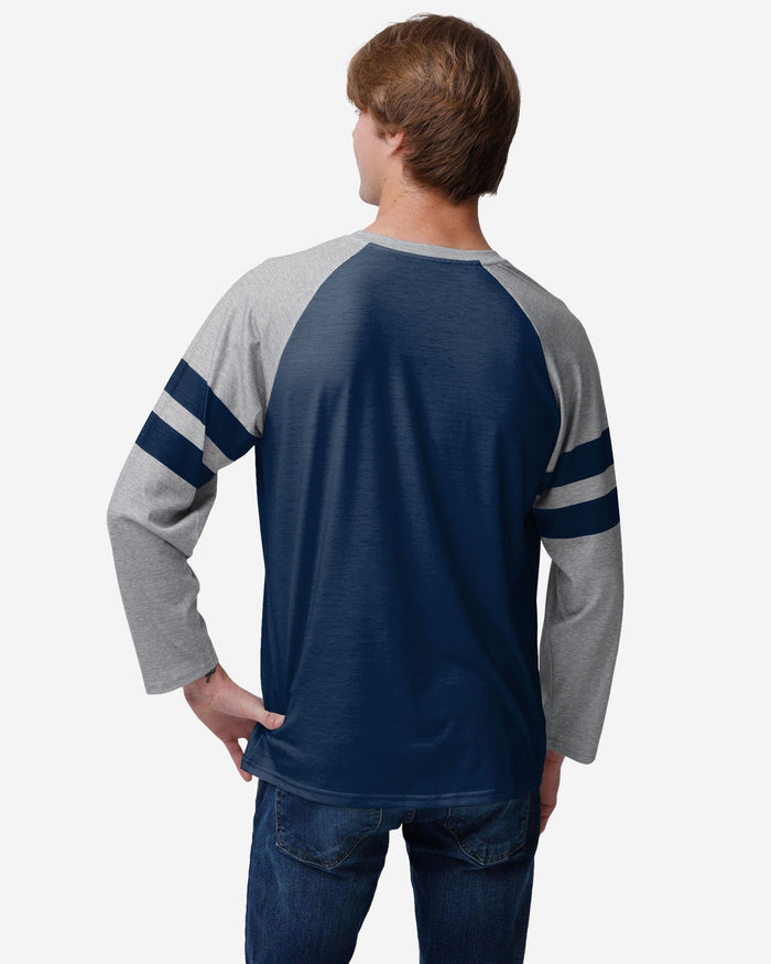 Seattle Seahawks Team Stripe Wordmark Raglan T-Shirt FOCO - FOCO.com