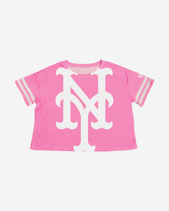 New York Mets Womens Highlights Crop Top FOCO - FOCO.com