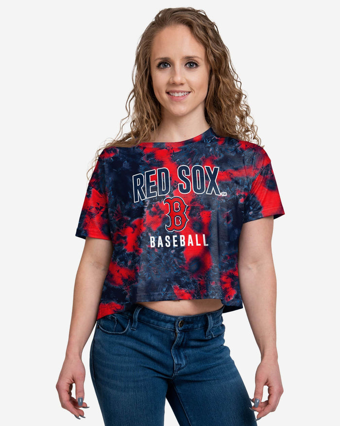 Boston Red Sox Womens To Tie-Dye For Crop Top FOCO