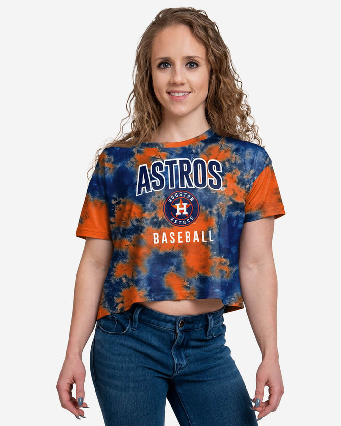 Houston Astros Womens To Tie-Dye For Crop Top FOCO S - FOCO.com