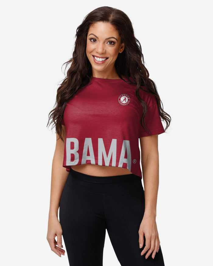 Alabama Crimson Tide Womens Bottom Line Crop Top FOCO S - FOCO.com