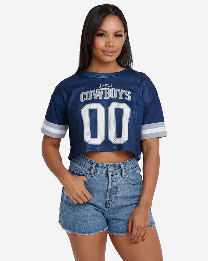 Dallas Cowboys Womens Gameday Mesh Crop Top FOCO S - FOCO.com