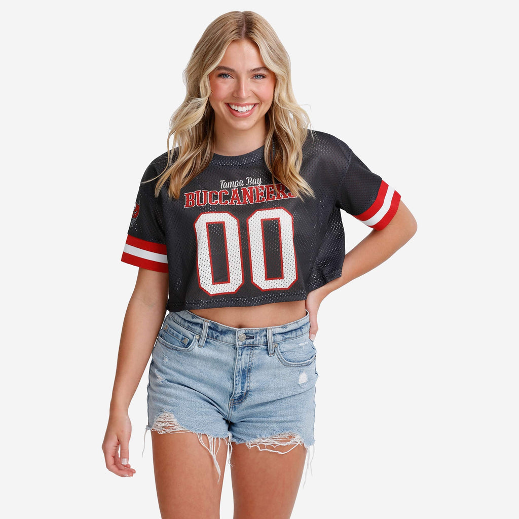 Tampa Bay Buccaneers Womens Gameday Mesh Crop Top FOCO S - FOCO.com