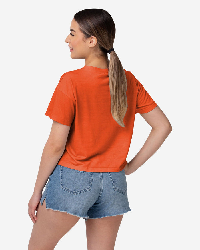 Miami Dolphins Womens Alternate Team Color Crop Top FOCO - FOCO.com