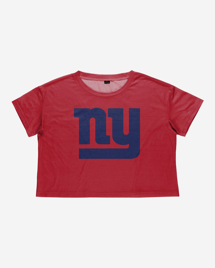 New York Giants Womens Alternate Team Color Crop Top FOCO - FOCO.com