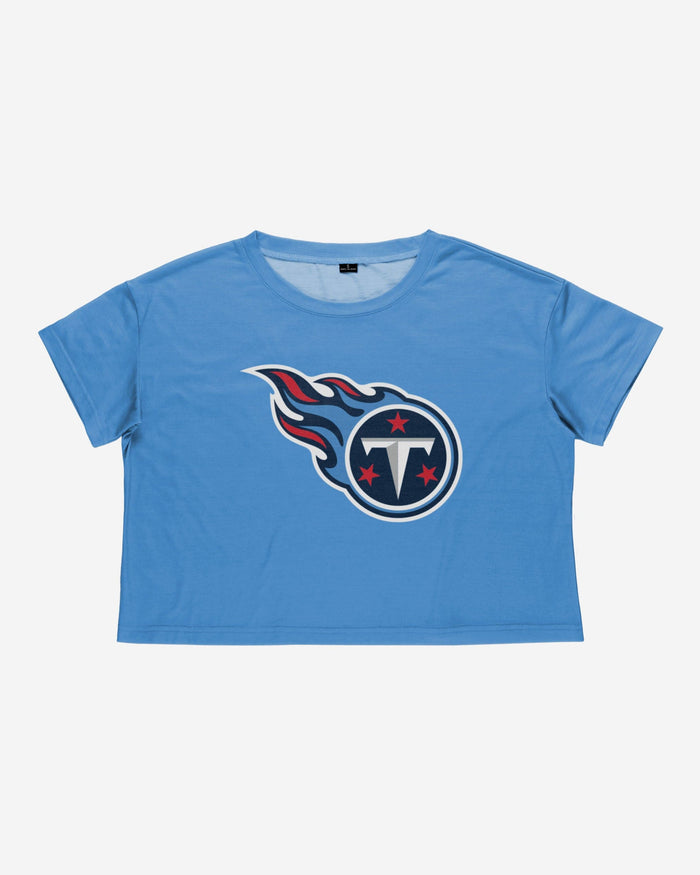Tennessee Titans Womens Alternate Team Color Crop Top FOCO - FOCO.com