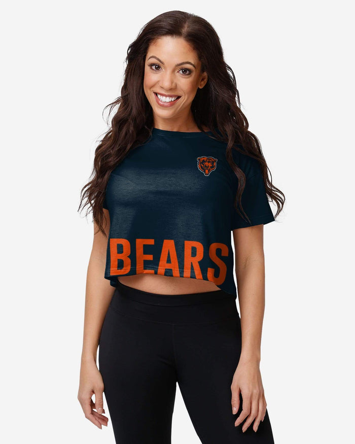 Chicago Bears Womens Bottom Line Crop Top FOCO S - FOCO.com