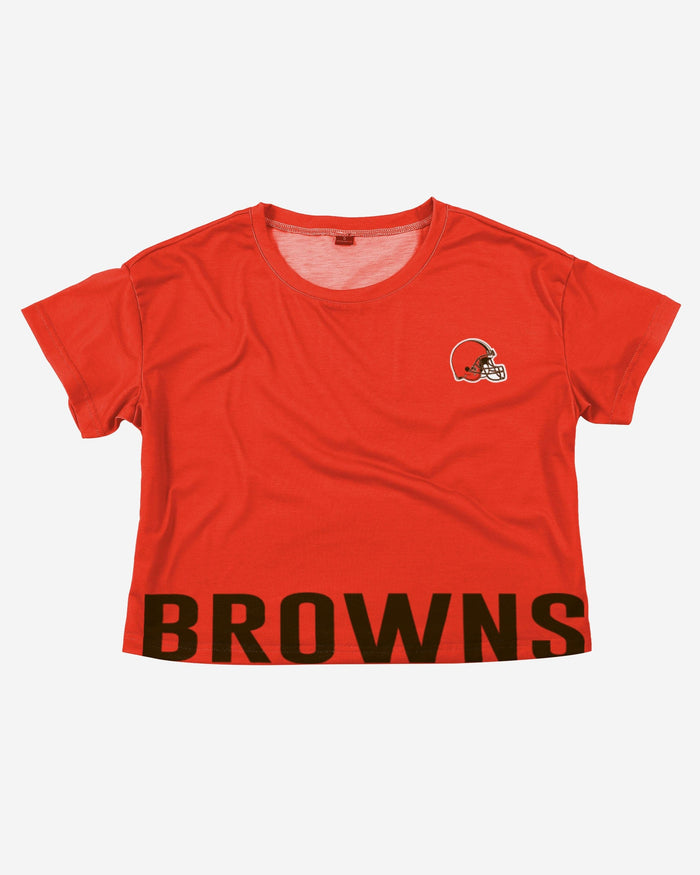 Cleveland Browns Womens Bottom Line Crop Top FOCO - FOCO.com