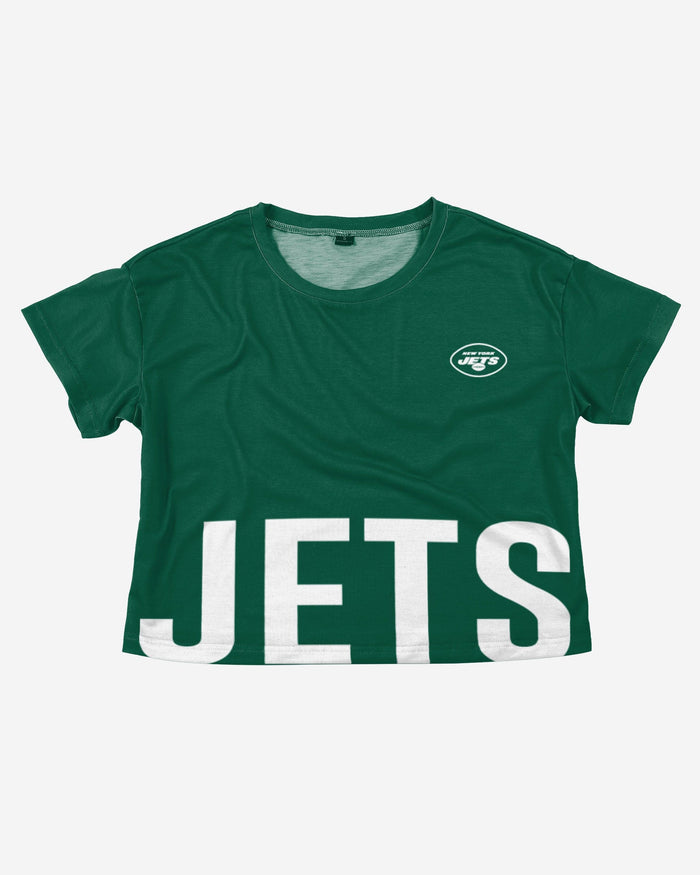 New York Jets Womens Bottom Line Crop Top FOCO - FOCO.com