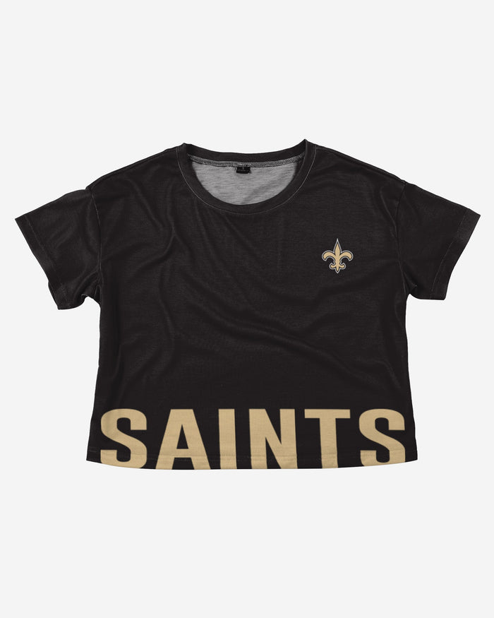 New Orleans Saints Womens Bottom Line Crop Top FOCO - FOCO.com