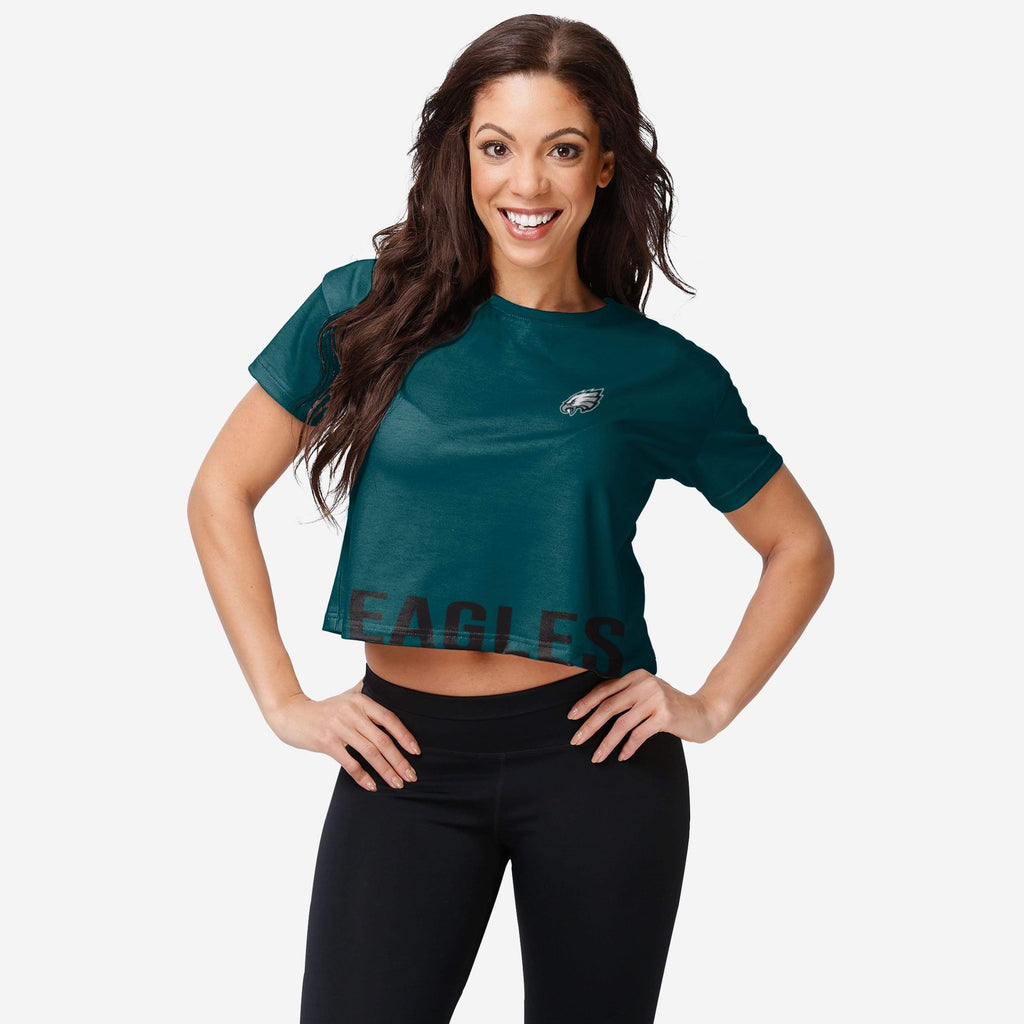 Philadelphia Eagles Womens Bottom Line Crop Top FOCO S - FOCO.com