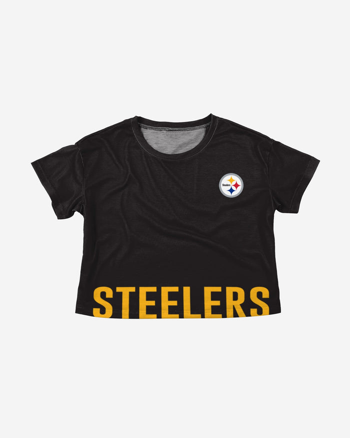 Pittsburgh Steelers Womens Bottom Line Crop Top FOCO - FOCO.com