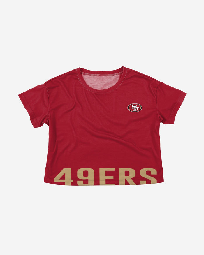 San Francisco 49ers Womens Bottom Line Crop Top FOCO - FOCO.com