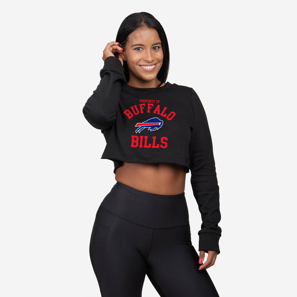 Buffalo Bills Womens Cropped Team Crewneck FOCO S - FOCO.com