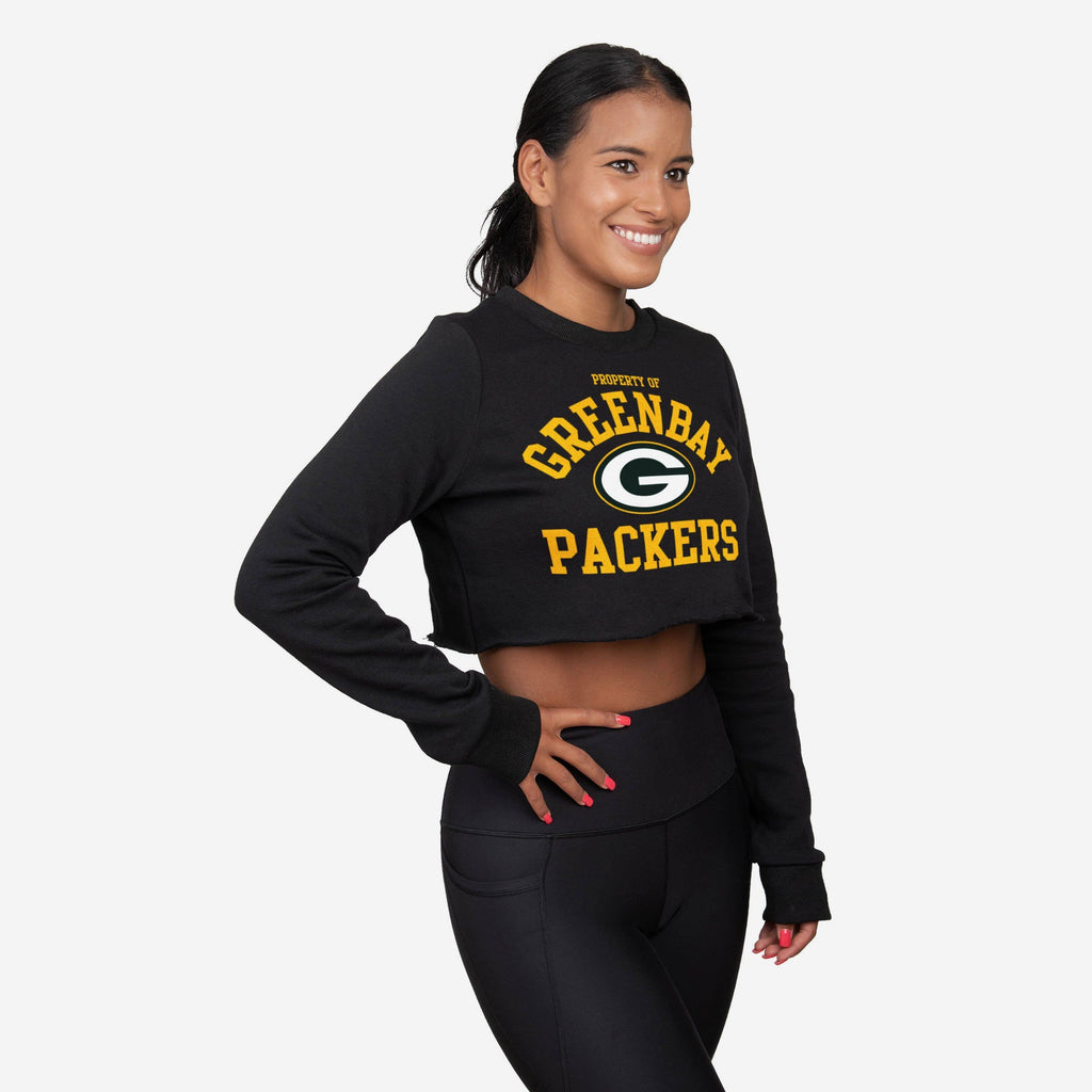 Green Bay Packers Womens Cropped Team Crewneck FOCO S - FOCO.com