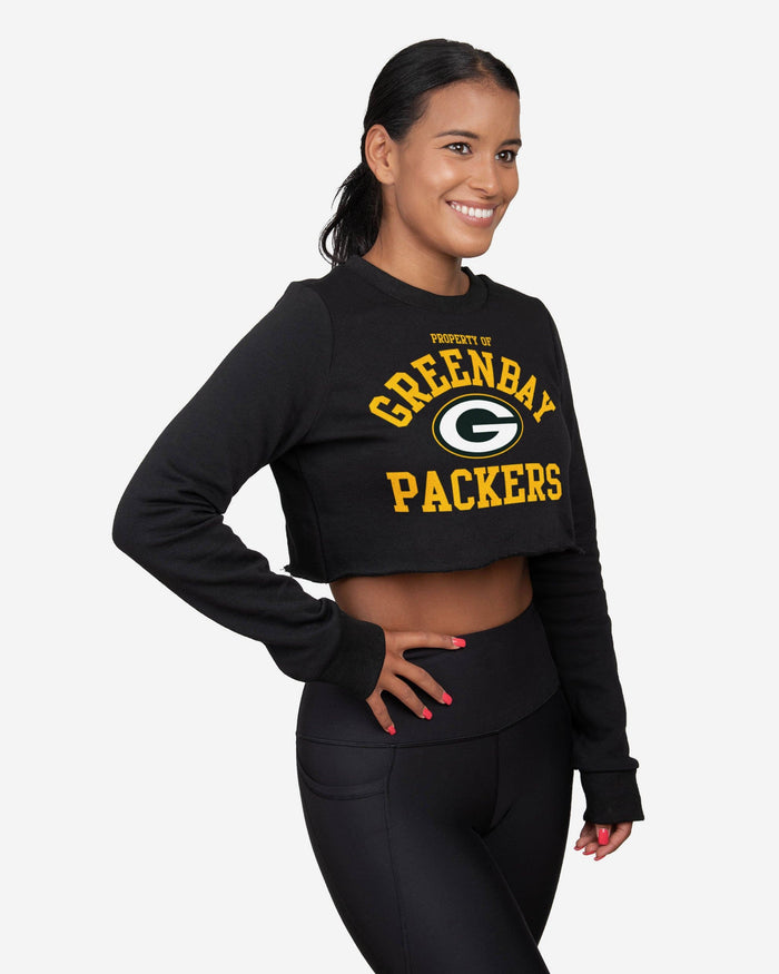 Green Bay Packers Womens Cropped Team Crewneck FOCO S - FOCO.com