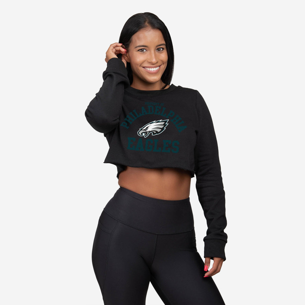 Philadelphia Eagles Womens Cropped Team Crewneck FOCO S - FOCO.com