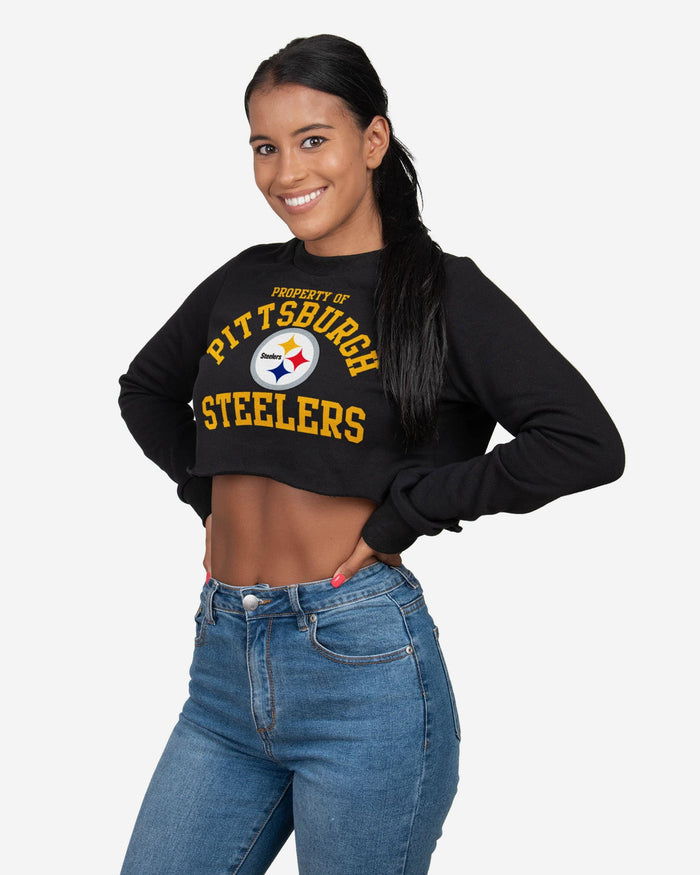 Pittsburgh Steelers Womens Cropped Team Crewneck FOCO S - FOCO.com
