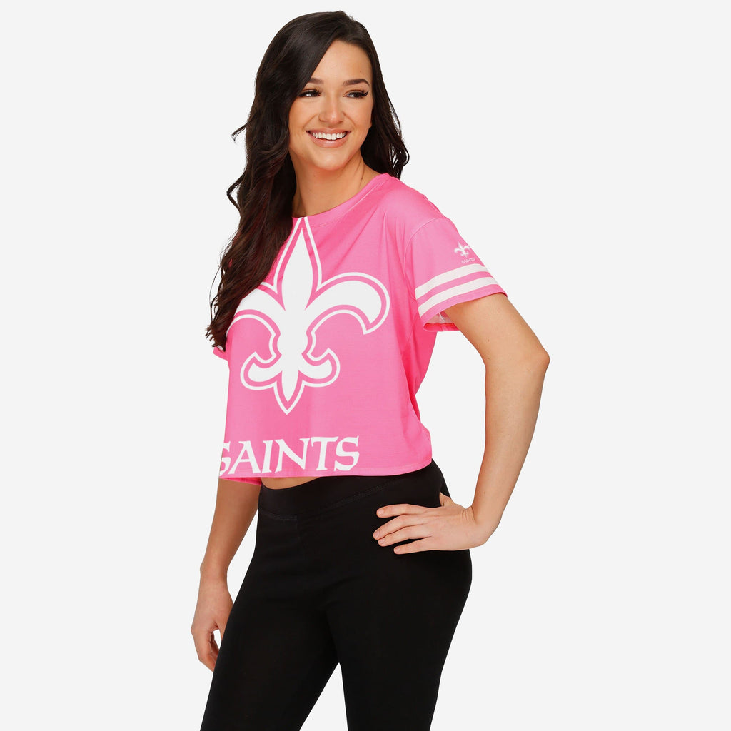 New Orleans Saints Womens Highlights Crop Top FOCO S - FOCO.com