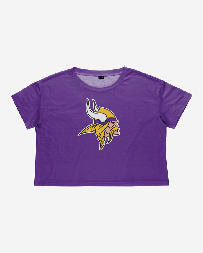 Minnesota Vikings Womens Solid Big Logo Crop Top FOCO - FOCO.com