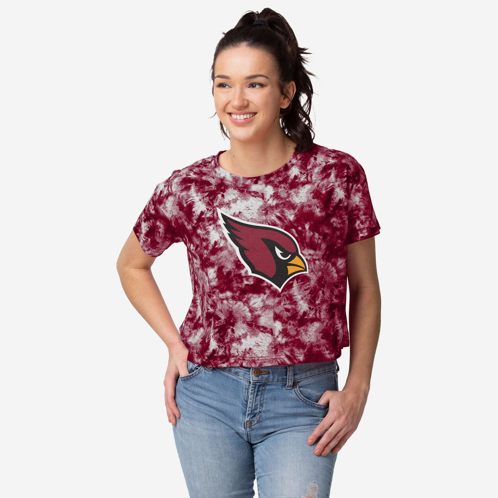 Arizona Cardinals Womens Tie-Dye Big Logo Crop Top FOCO S - FOCO.com